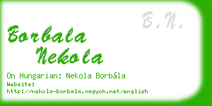 borbala nekola business card