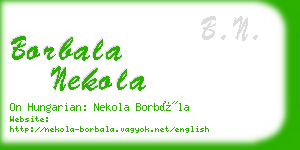 borbala nekola business card